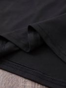 Baskılı Oversize Bisiklet Yaka T-shirt - Siyah resmi